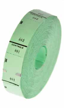 Klika -  Ticketrol groen 30x65mm 1000 stuks