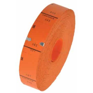Klika -  Ticketrol oranje 30x65mm 1000 stuks