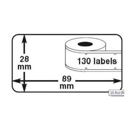 Klika -  Thermo-etiketten 28x89mm 260 per rol