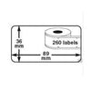 Klika -  Thermo-etiketten 36x89mm 260 per rol