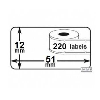 Klika - Thermoetiketten 50x12mm 220 pro Rolle 20 Stück