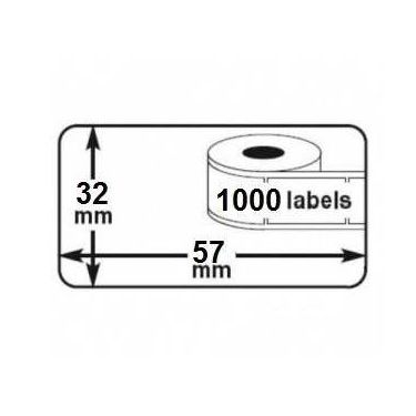 Klika - Thermoetiketten 57x32mm ablösbar 1000 8 Stück