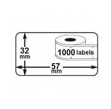 Klika - Thermoetiketten 57x32mm ablösbar 1000 8 Stück
