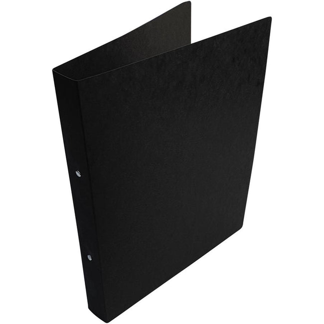 Bronyl - Ringordner, für ft A4, aus glänzendem Karton, 2 Ringe à 25 mm, schwarz