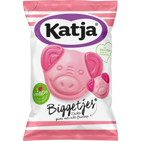 Katja - Ferkelbonbons, weiche Kaugummis mit echtem Fruchtsaft, Beutel à 255 g
