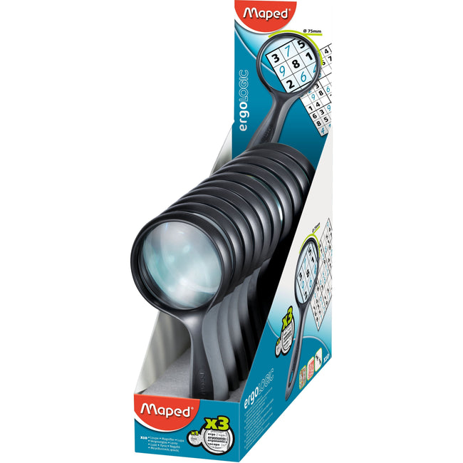 Maped Office - Lupe Ergologic 3-fache Vergrößerung 75 mm