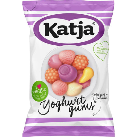 Katja - Joghurt-Gummi-Bonbons, weiche Gummis in 6 Fruchtgeschmacksrichtungen, Beutel à 295 g