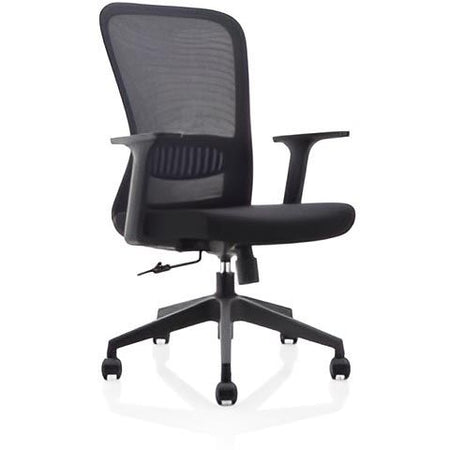Ohne Marke - Ergonomischer Bürostuhl, Kunststoffgestell, Schwarz, 2er-Set