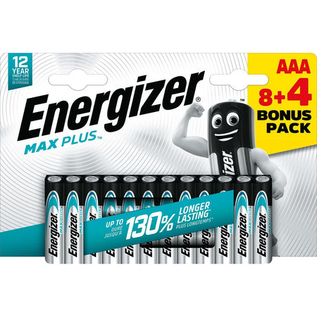 Energizer - Batterien Max plus AAA, Blister mit 8+4