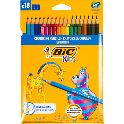 Bic Kids - Buntstifte Kids Evolution ecolutions ass Blister mit 18 Stück