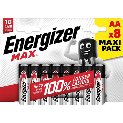 Energizer - batteries Max AA/LR06/E91, blister of 8, MaxIPACK