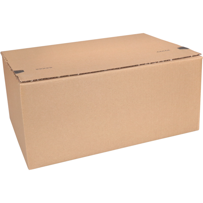 SendProof® - Postpaketkasten | A4 | Wellpappe | 304x216x220mm | höhenverstellbar | selbstklebender Streifen | braun | 10 Stück