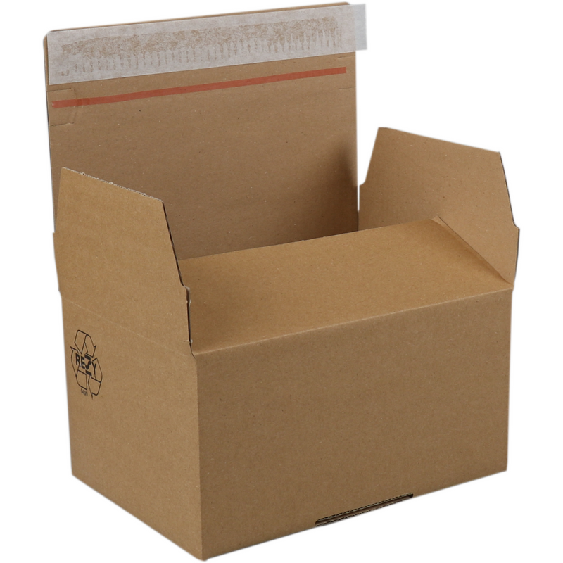SendProof® - Postpaketkasten | Wellpappe | 400x260x260mm | mit Autolock | braun | 10 Stück
