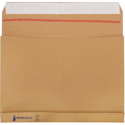 SendProof® - Umschlag | Umschlagbox | 350x250mm | Aufreißstreifen | Wellpappe | braun | 50 Stück