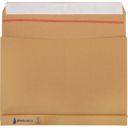 SendProof® - Umschlag | Umschlagbox | 350x250mm | Aufreißstreifen | Wellpappe | braun | 50 Stück