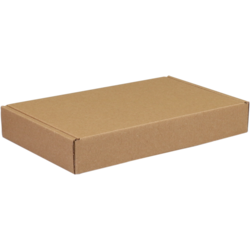 SendProof® - Versandkarton | A6 | Wellpappe | 180x115x28mm | mit Klappe | einzelne Welle | braun | 50 Stück