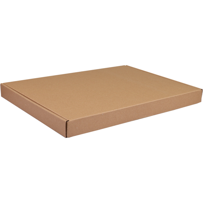 Klika - Briefkasten A4+ mit Klappe 370x260x28mm braun 50 Stück