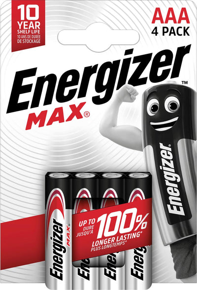 Energizer - Batterien Max AAA-LR03-E92, Blister mit 4 Stück