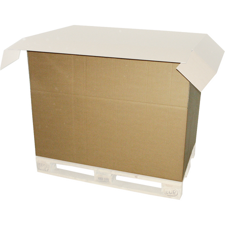 Klika - Palettenbox | Wellpappe | 1180x780x790mm | 1 Seitenklappen | braun | 1 Stk