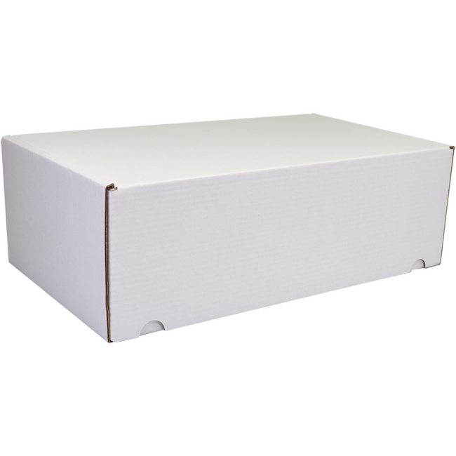 SendProof® - Postpaketkasten | Wellpappe | 385x225x130mm | gestanzt | weiß | 25 Stück