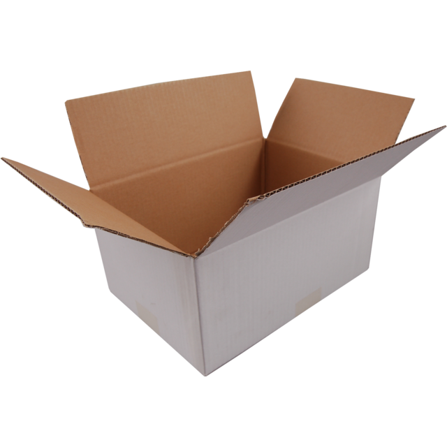 Klika - Amerikanische Faltschachtel | Wellpappe | 230x230x150mm | einzelne Welle | weiß | 25 Stück