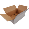 Klika - Amerikanische Faltschachtel | Wellpappe | 380x240x95mm | einzelne Welle | weiß | 25 Stück