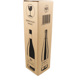 Timmers – Weinflaschen-Versandkarton DD, 1 Flasche, 105 x 105 x 420 mm