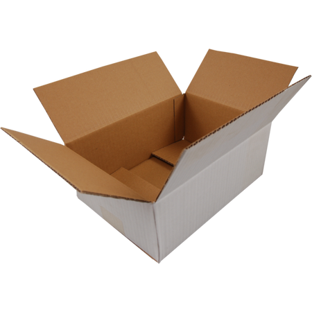 Klika - Amerikanische Faltschachtel | Wellpappe | 330x220x165mm | einzelne Welle | P | weiß | 25 Stück