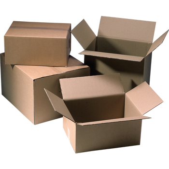 Klika - Amerikanische Faltschachtel | Wellpappe | 350x270x140mm | Doppelwelle | braun | 15 Stück
