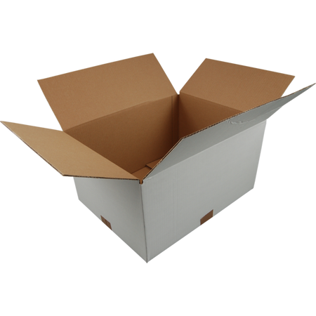 Klika - Amerikanische Faltschachtel | Wellpappe | 430x330x225mm | einzelne Welle | PFE | weiß | 25 Stück