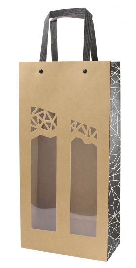 Timmers - Weinflaschentasche 2 Flaschen 190+95x385mm Authentique (10 Stück)