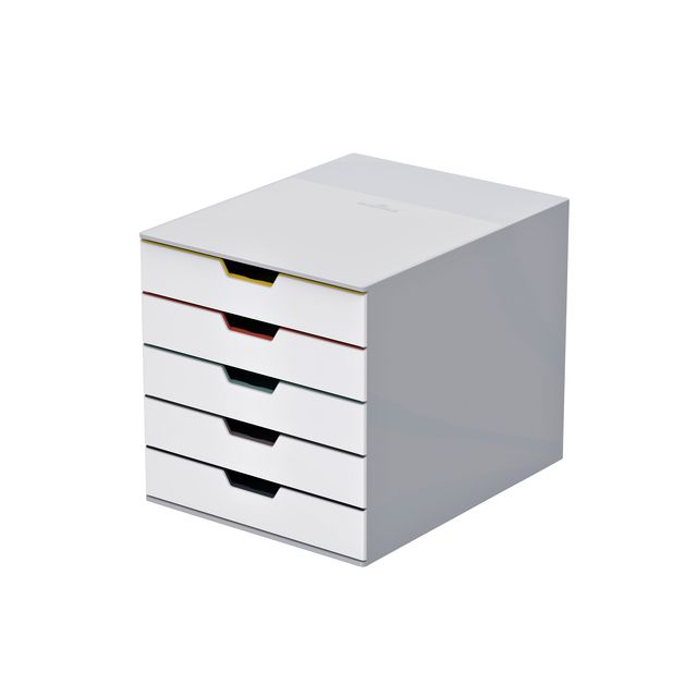 Langlebig – Varicolor-Mix-Schubladenbox mit 5 Schubladen