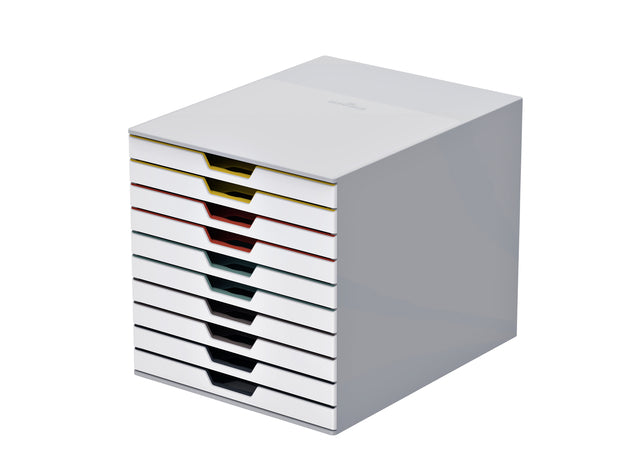 Langlebig – Varicolor-Mix-Schubladenbox mit 10 Schubladen
