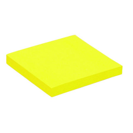 Quantore - Notizblock 76x76mm neongelb 100 Blatt | 6 Stück
