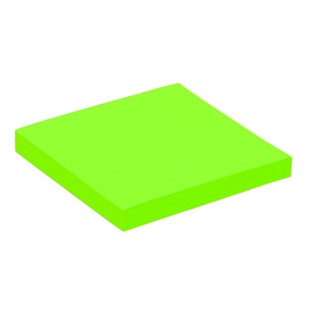 Quantore - Notizblock 76x76mm neongrün 100 Blatt | 6 Stück