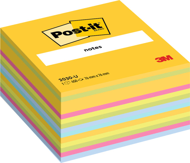 Memo-Block 3M Post-It 2030 76x76mm Kubus ultra assorti