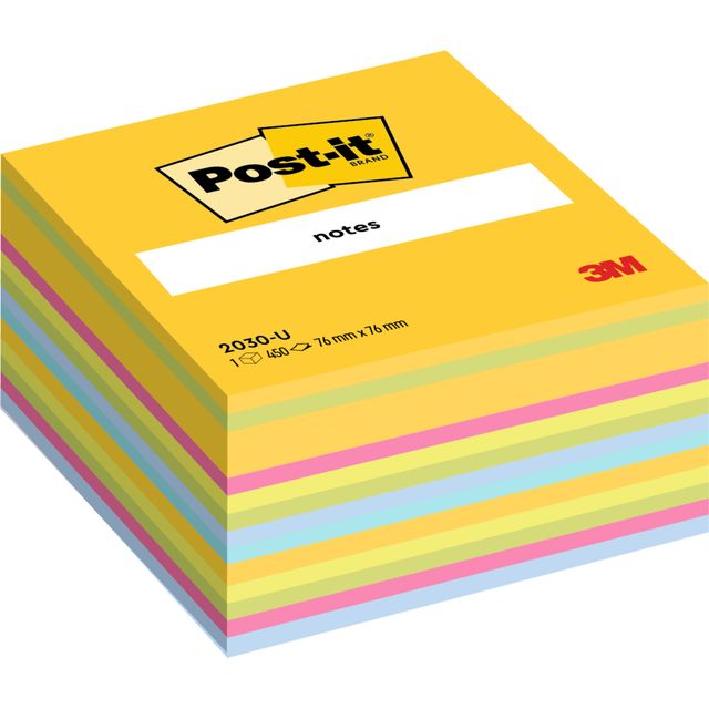 Post-it - Notizblock 2030 76x76mm Würfel ultrasortiert