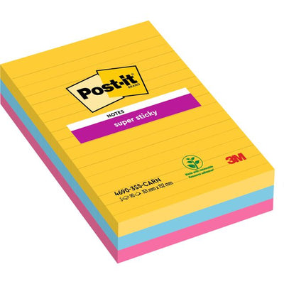 Post-it - Notizblock 4690 super klebrig 101x152mm karn