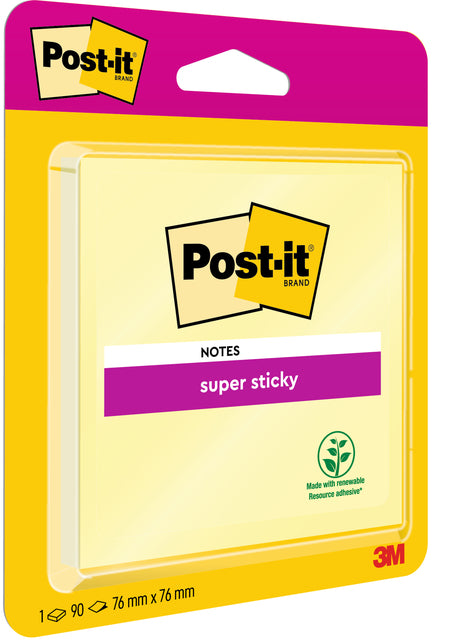 Memo-Block 3M Post-It 6920 Super Sticky 76x76mm Gelb