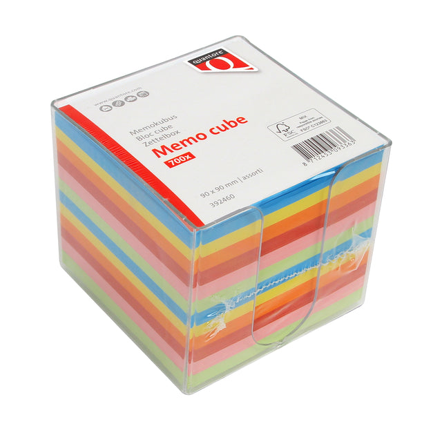 Memokubus Quantore 90x90mm Transparent Range | Stück 700 Blätter