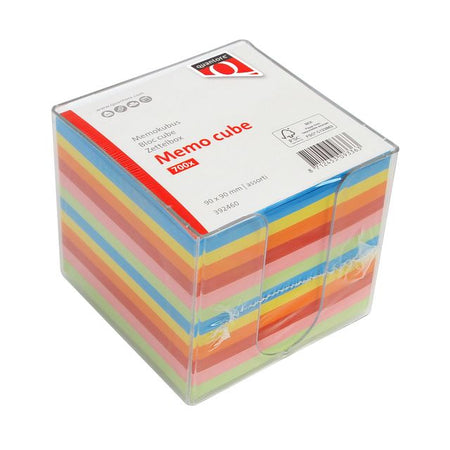 Quantore - Memokubus 90x90mm transparent sortiert