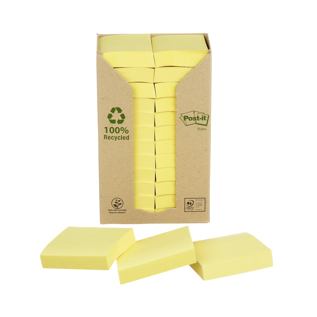 Memo-Block 3M nach-It 653 38x51mm recycelt gelb