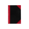 Bantex - Notizbuch schwarz/rot A5-Linie 70gr 96 Blatt | 6 Stück