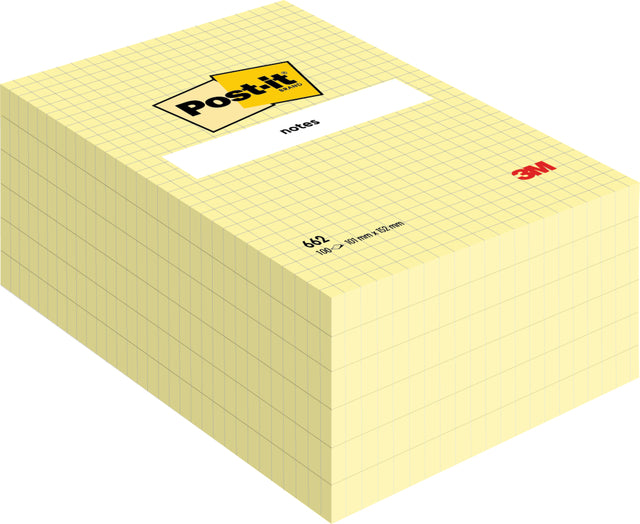 Memo-Block 3M Post-It 662 102x152mm Fenster Gelb