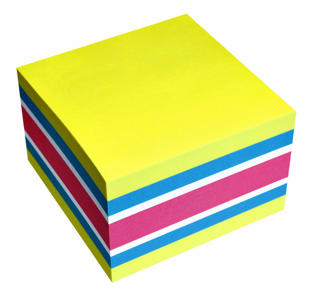 MemoBlok Info Notes Kubus 75x75mm Neon Assorti 450vel | 12 Stücke