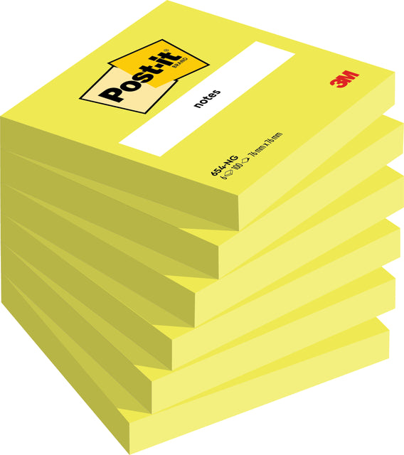 Memoblok 3m post-it 654 76x76mm Neongrün