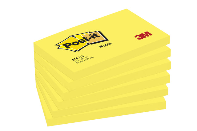 Post-it - Notizblock 655 76x127mm 100 Blatt pro Block neongelb
