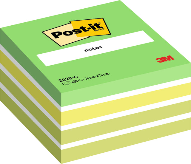 Haftnotizen - Notizblock 2028 76x76mm Würfel pastellgrün