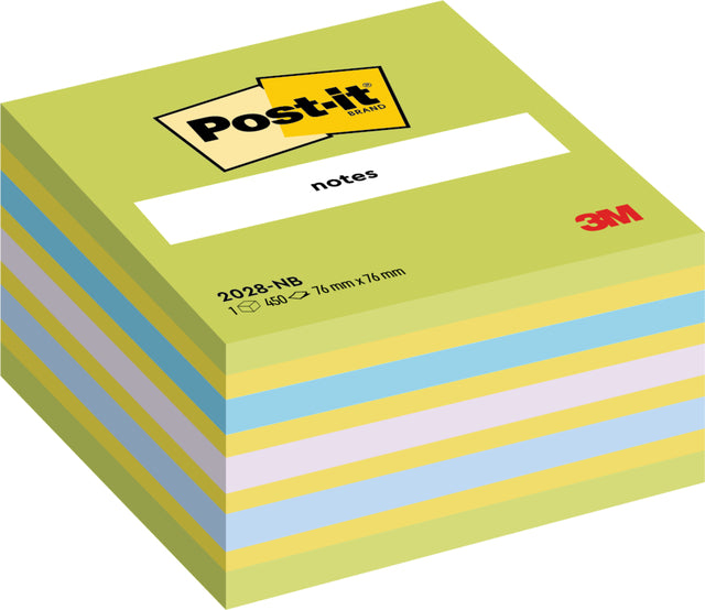 Memoblok 3m post-it 2028 76x76mm Kubus Neon Green