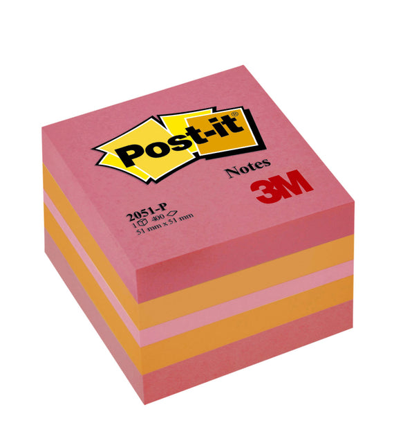 Memo-Block 3M nach-It 2051 51x51mm Kubus Pink